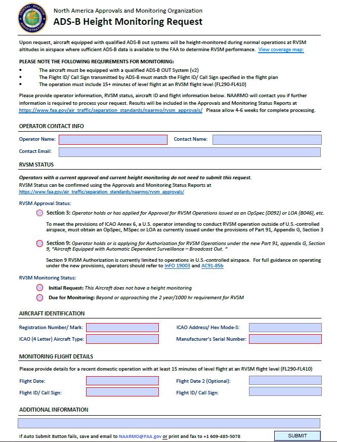 RVSM Monitoring Frequently Asked Questions by CSSI RVSM Medium