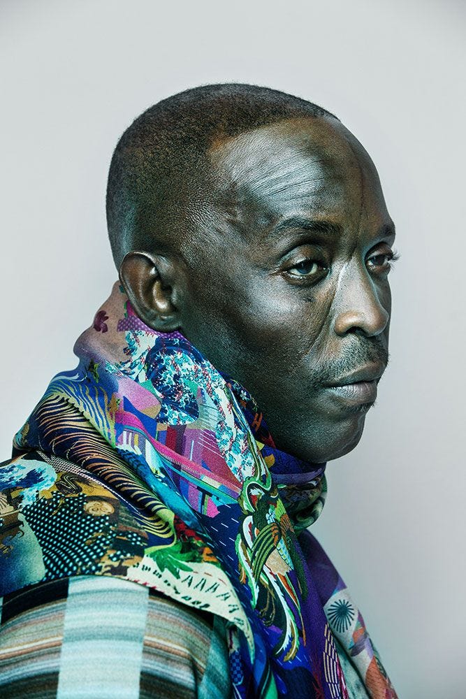 A colorful portrait of the late actor, Michael K. Williams