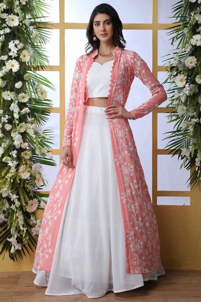 long ethnic dress with jacket