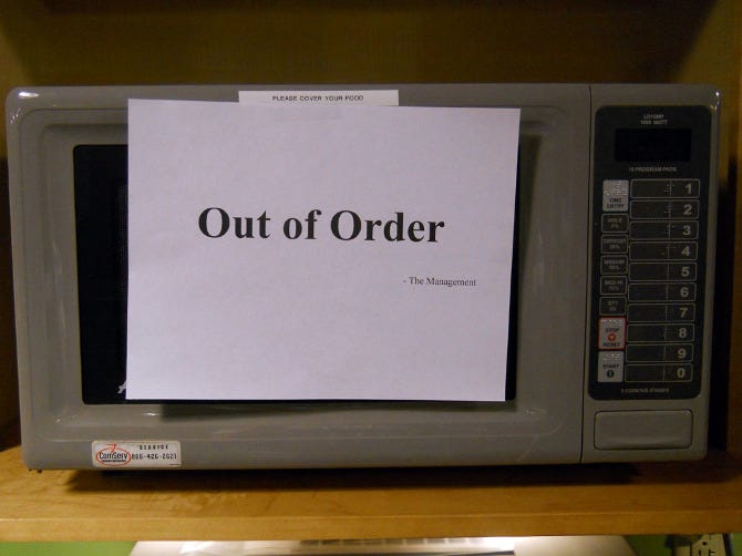 How a broken microwave provided life lessons to my kids. by John