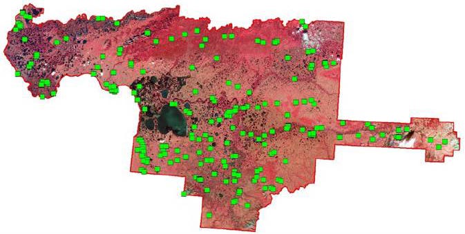 map showing site locations within the selawik refuge boundary