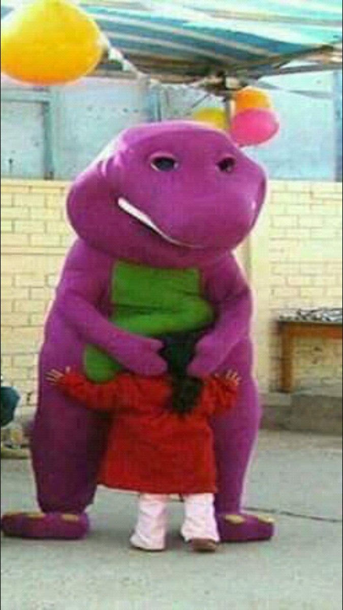 Barney on Reddit.