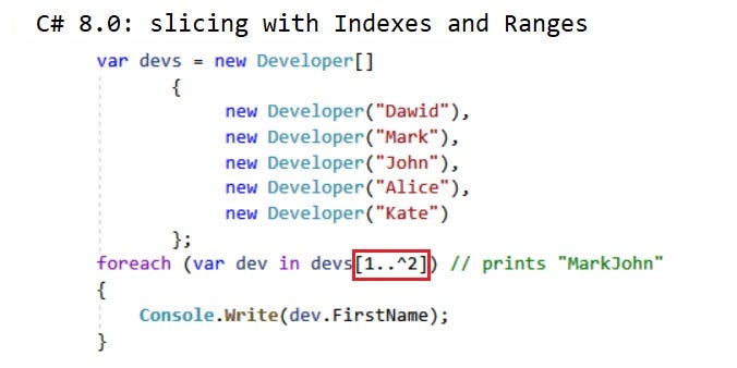 hat (^) and range (..) operators in C# 