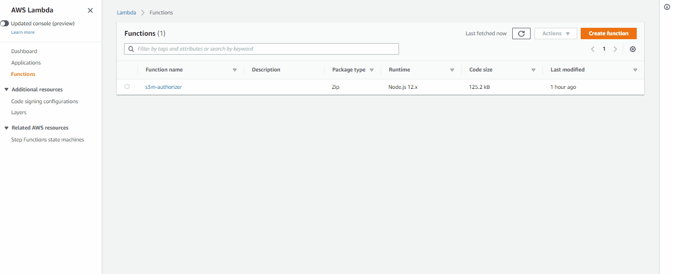 Upload a zip to an AWS Lambda