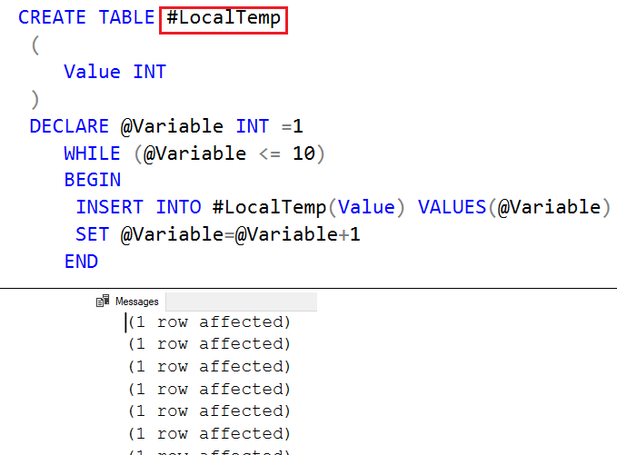 Local Temp Table and Global Temp Table in SQL Server” | by Smita Gudale |  Medium