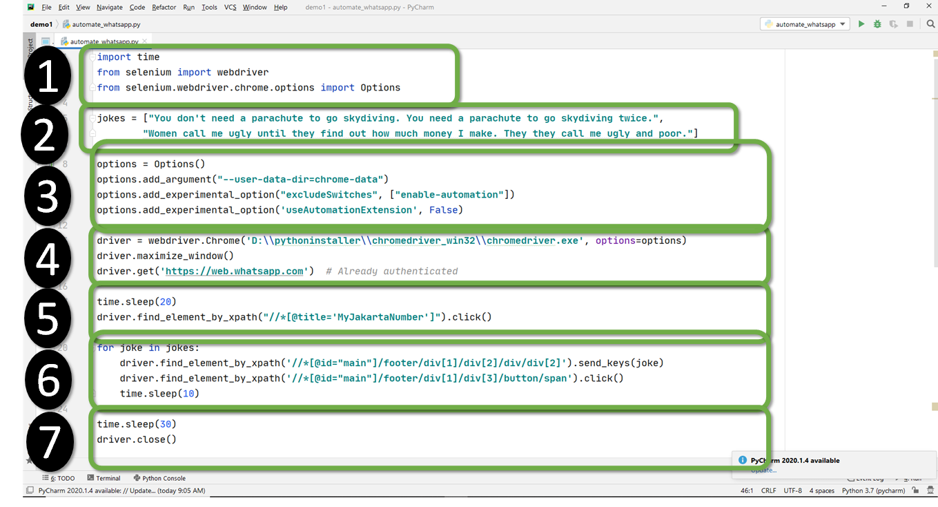 Python Code To Automate Whatsapp Messages