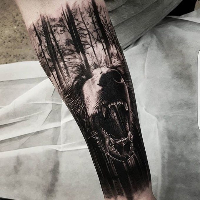 Tatouage Réaliste Noir Et Gris De Benji Roketlauncha Ortega