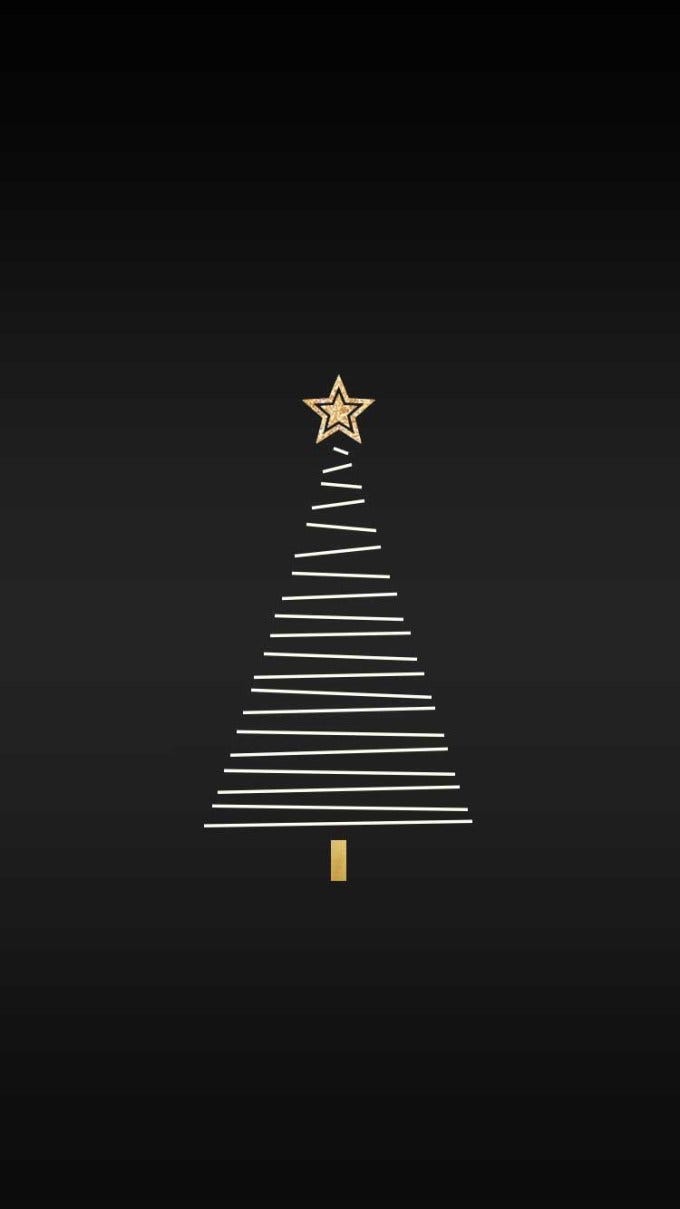 クリスマス シンプルブラッククリスマス By Iphone Wallpaper Medium