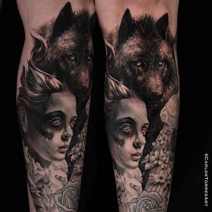 Tatouages Manchettes Sleeves Noir Et Gris De Carlos Torres