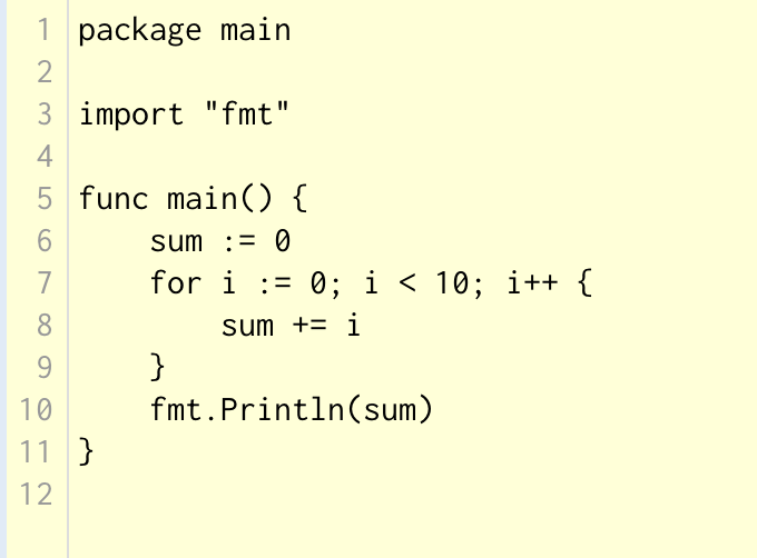 for loop