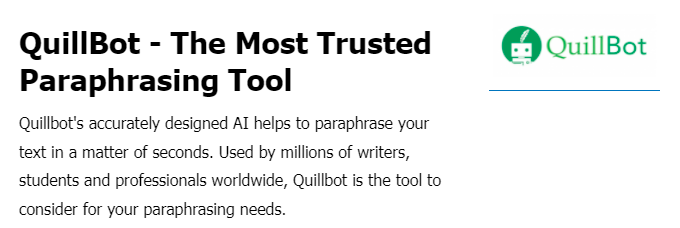 QUILLBOT — THE MOST TRUSTED PARAPHRASING TOOL