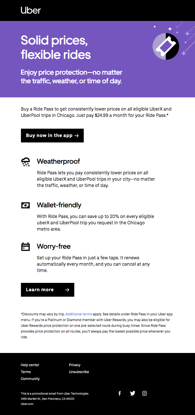 11 Best Email Design Inspiration From Uber u2014 Part one  by Lira 