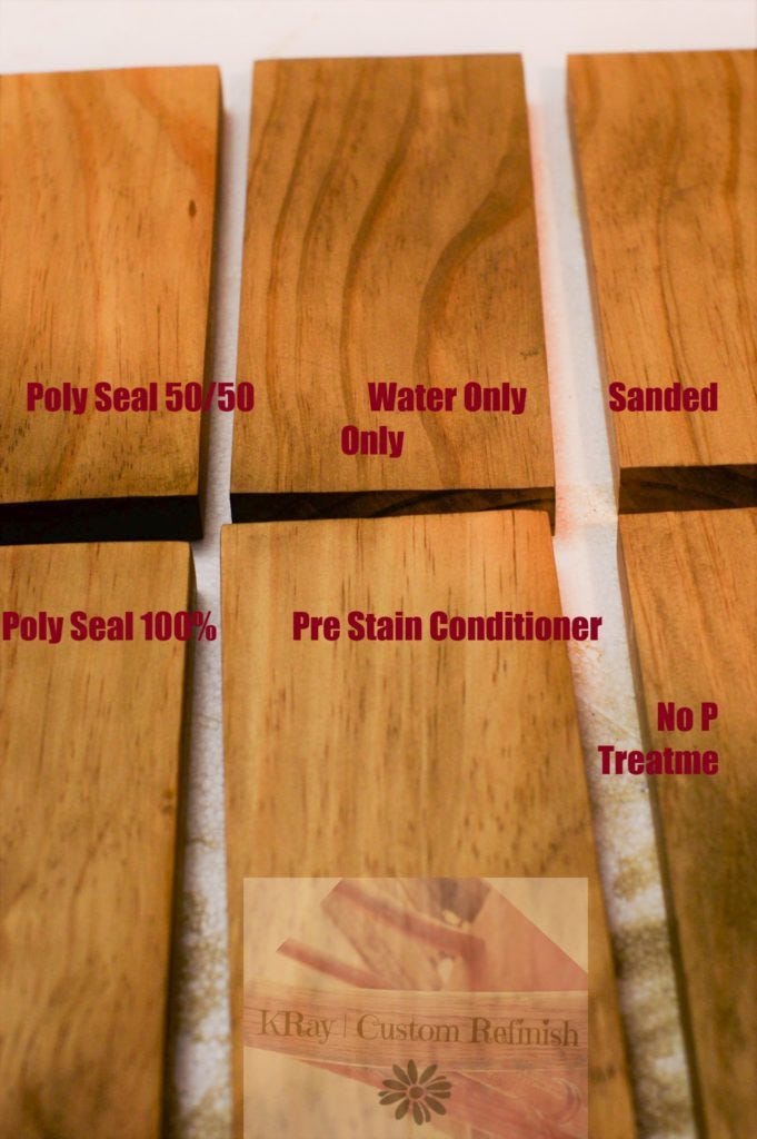 Which Pre-Stain Treatment Method Works Best for Tough To Stain, Reclaimed  Wood Furniture? | by K Ray | Custom Refinish | Medium