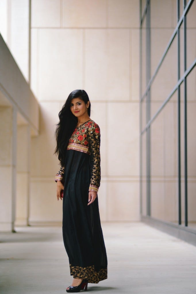 How to Wear a Floral Fusion Maxi for the Everyday South Asian American ...