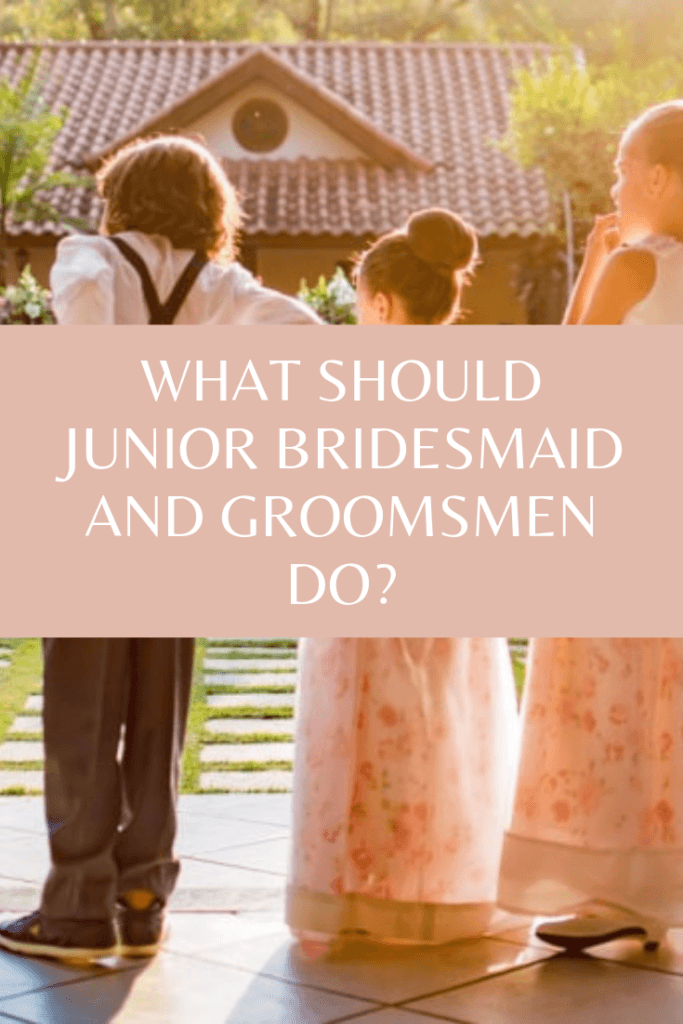 junior bridesmaid and groomsmen
