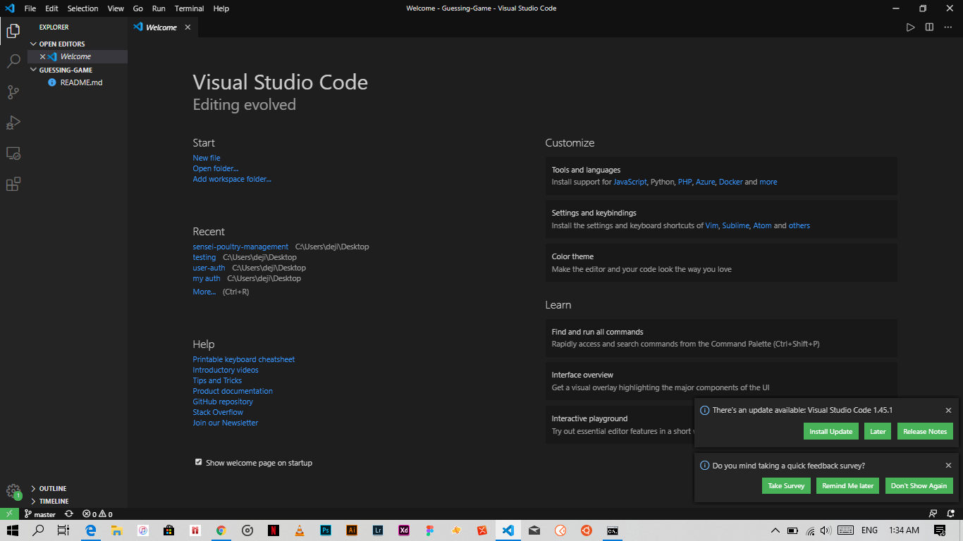 creating a go file in vs code