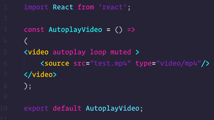 Autoplay muted HTML5 video using React on mobile (Safari / iOS 10+) | Medium