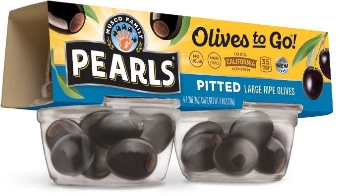 best keto snacks Pearl’s Black Olives to Go