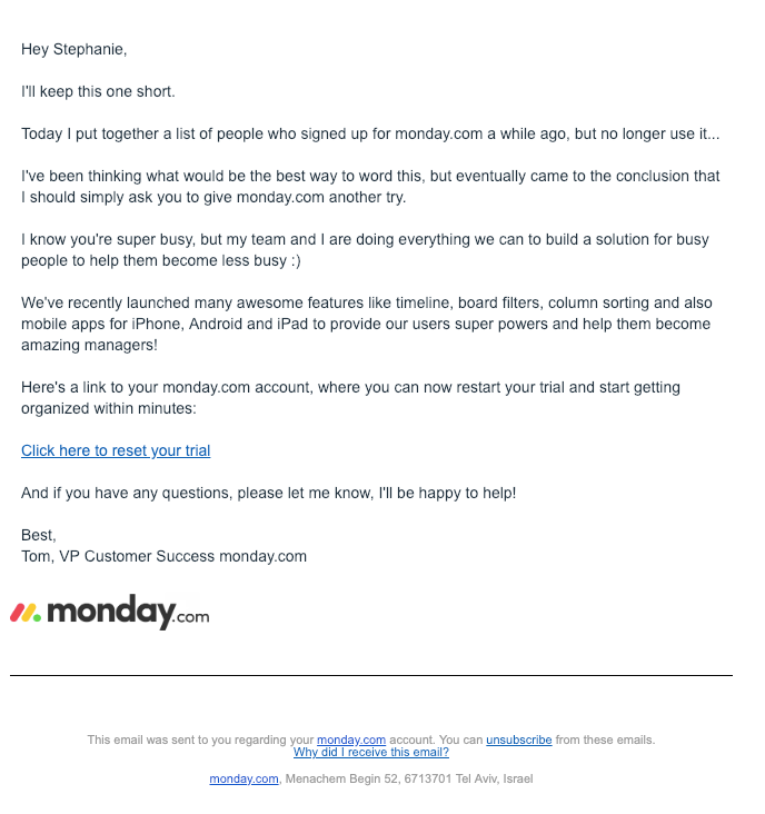 monday.com Onboarding Email Breakdown | by Steph Knapp | Get Your SaaS ...
