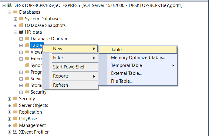 sql management studio download table without quotes