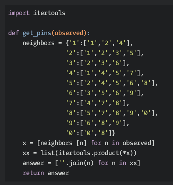The Observed PIN- Python Challenge | by Erik G. | Medium