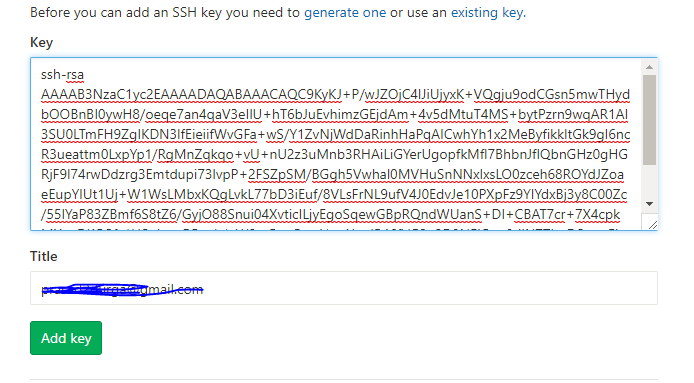 Github Generate Public Ssh Key