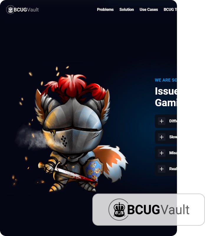 BCUG Vault Website Screenshot