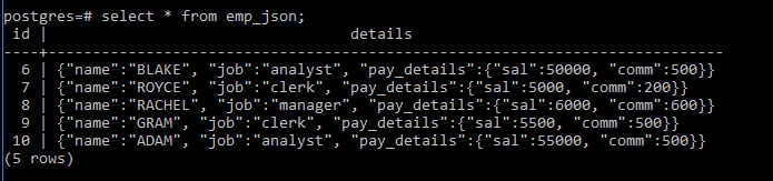 Do You know Relational Database Can also Deal with JSON Data?? | by R ...