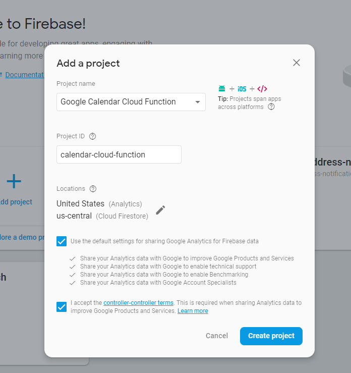 Integrating Firebase Cloud Functions with Google Calendar API by