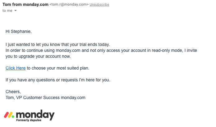 monday com Onboarding Email Breakdown by Steph Knapp Get Your SaaS monday com Onboarding Email Breakdown by Steph Knapp Get Your SaaS
