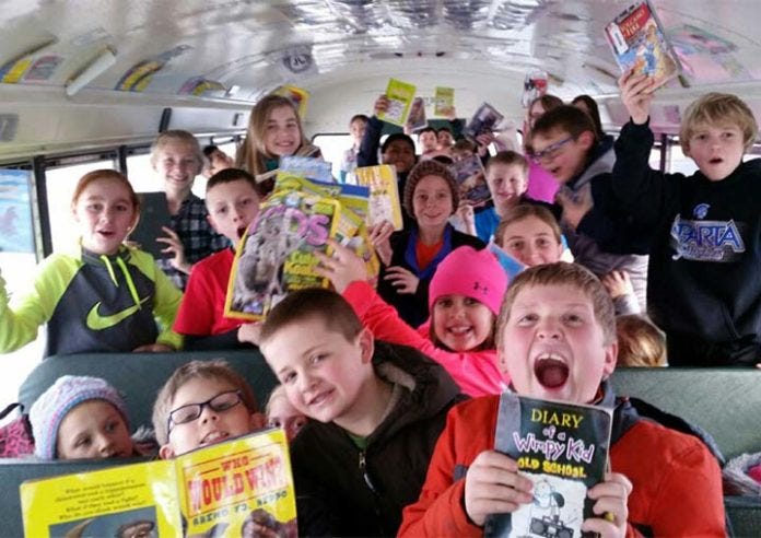 Kids on a bus