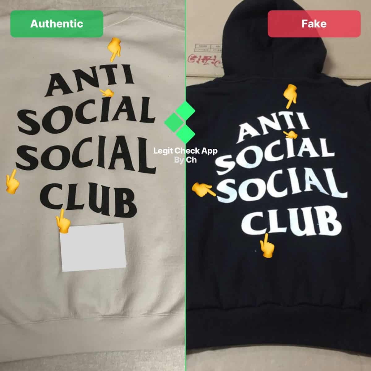 Fake Vs Real Anti Social Social Club ASSC Logo Guide | by Legit Check By Ch  | Medium