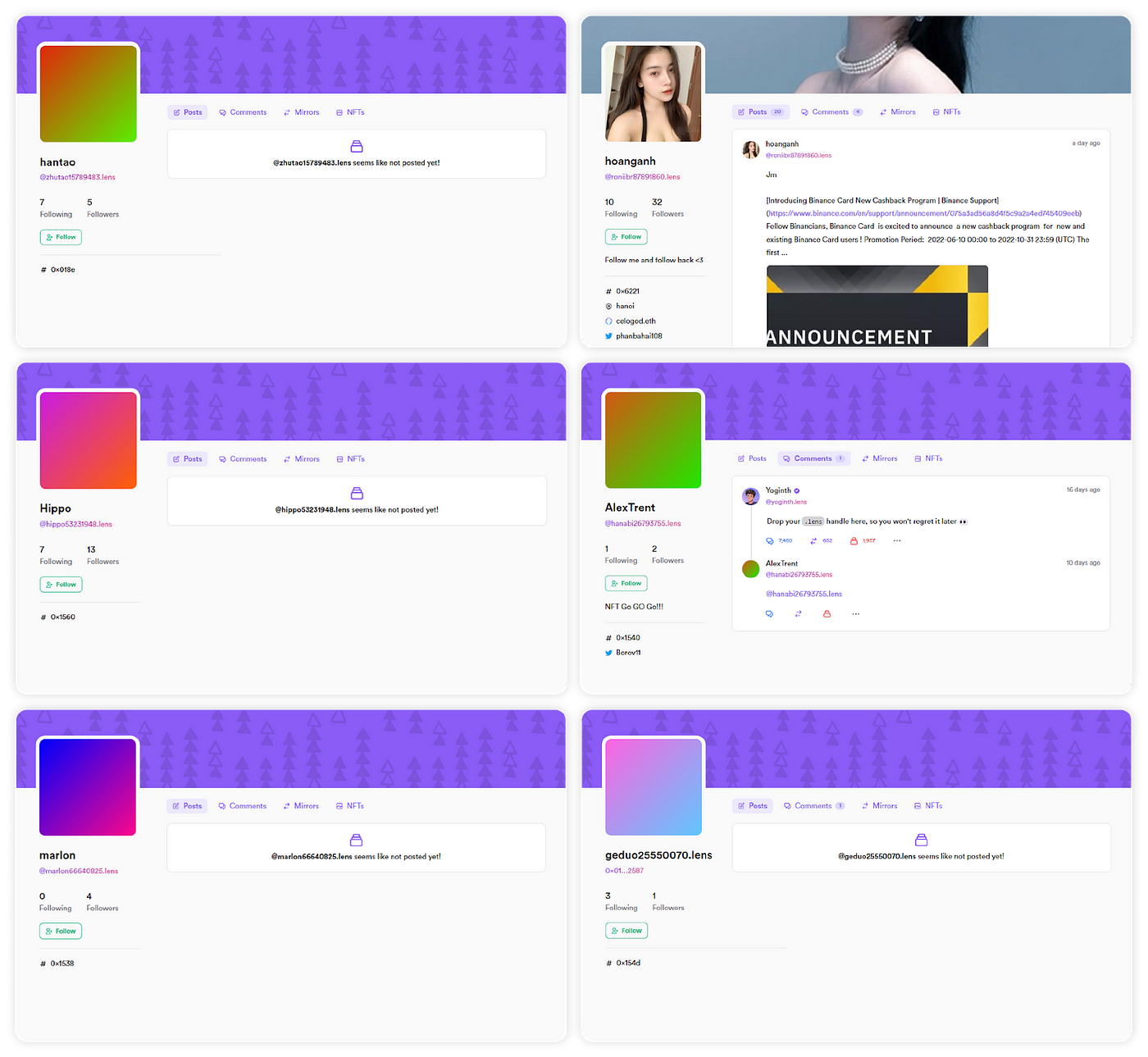 Examples of bots