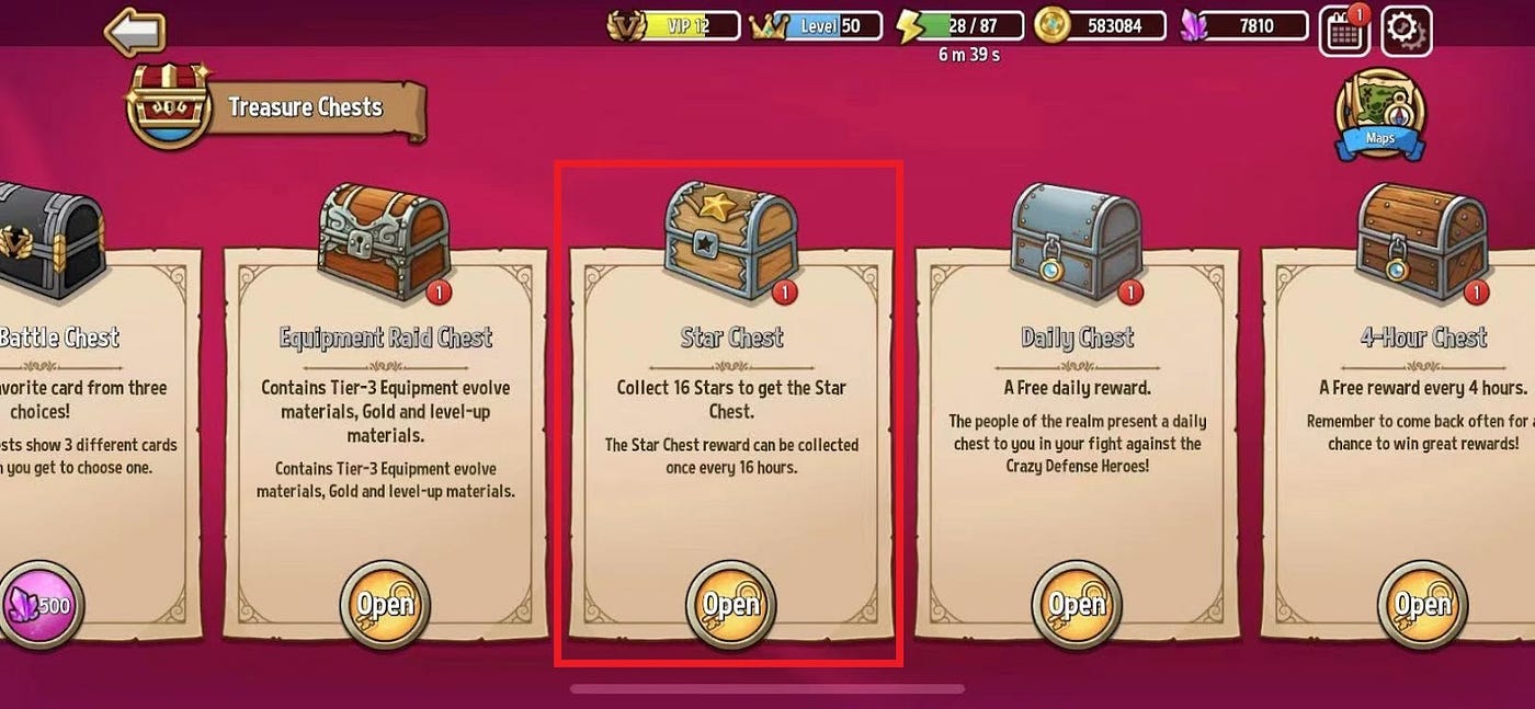 Introducing Crazy Defense Heroes “Daily Star Chest” Play-to-Earn event!