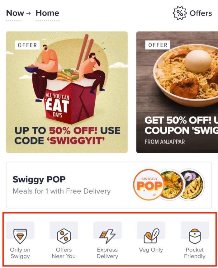 swiggy offers for first time users