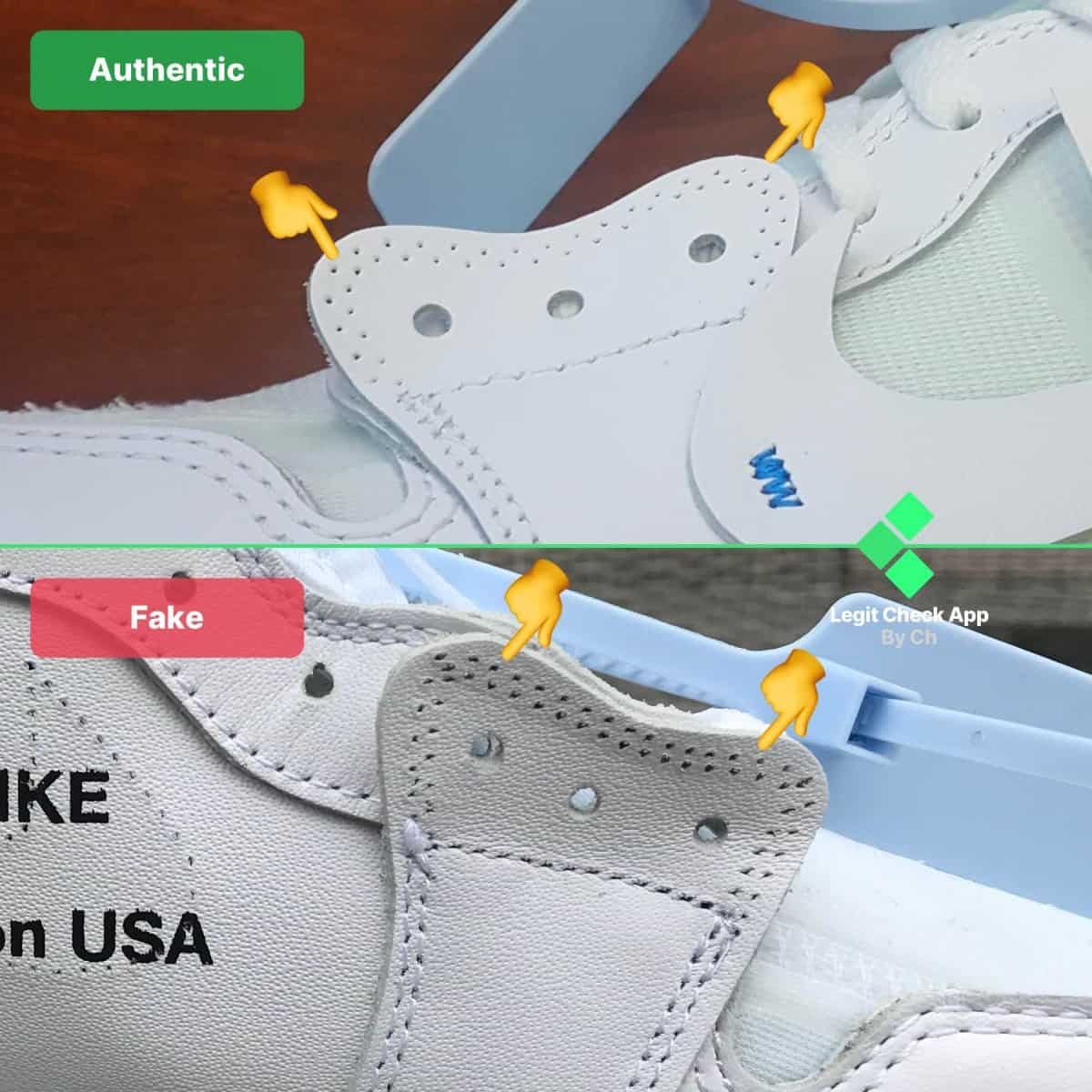 ankomme brænde ornament Off-White Air Jordan 1 NRG White Real Vs Fake — How To Spot fake OW AJ1 NRG  | by Legit Check By Ch | Medium