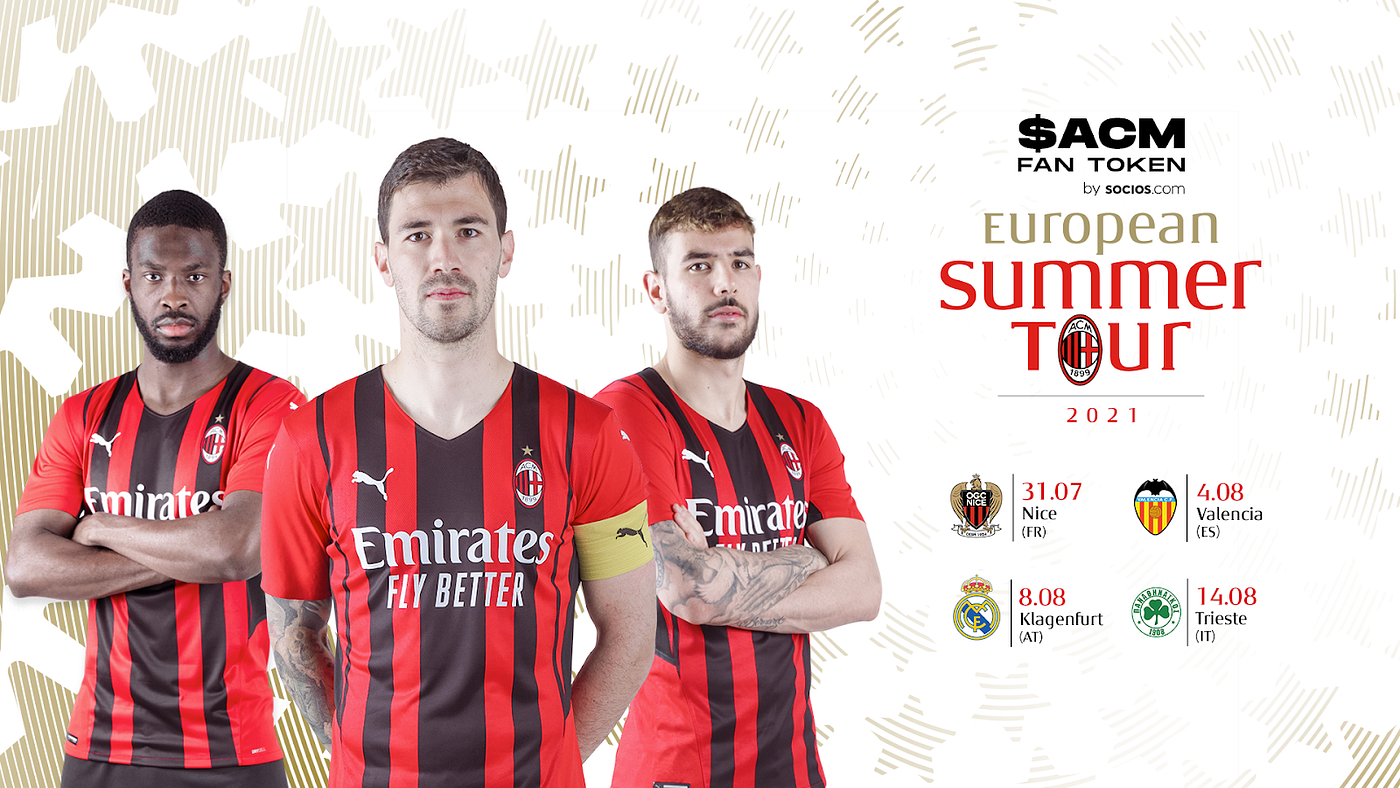 AC MILAN UNVEILS 2021 $ACM FAN TOKEN EUROPEAN SUMMER TOUR IN PARTNERSHIP  WITH SOCIOS.COM | by Chiliz | Chiliz | Medium