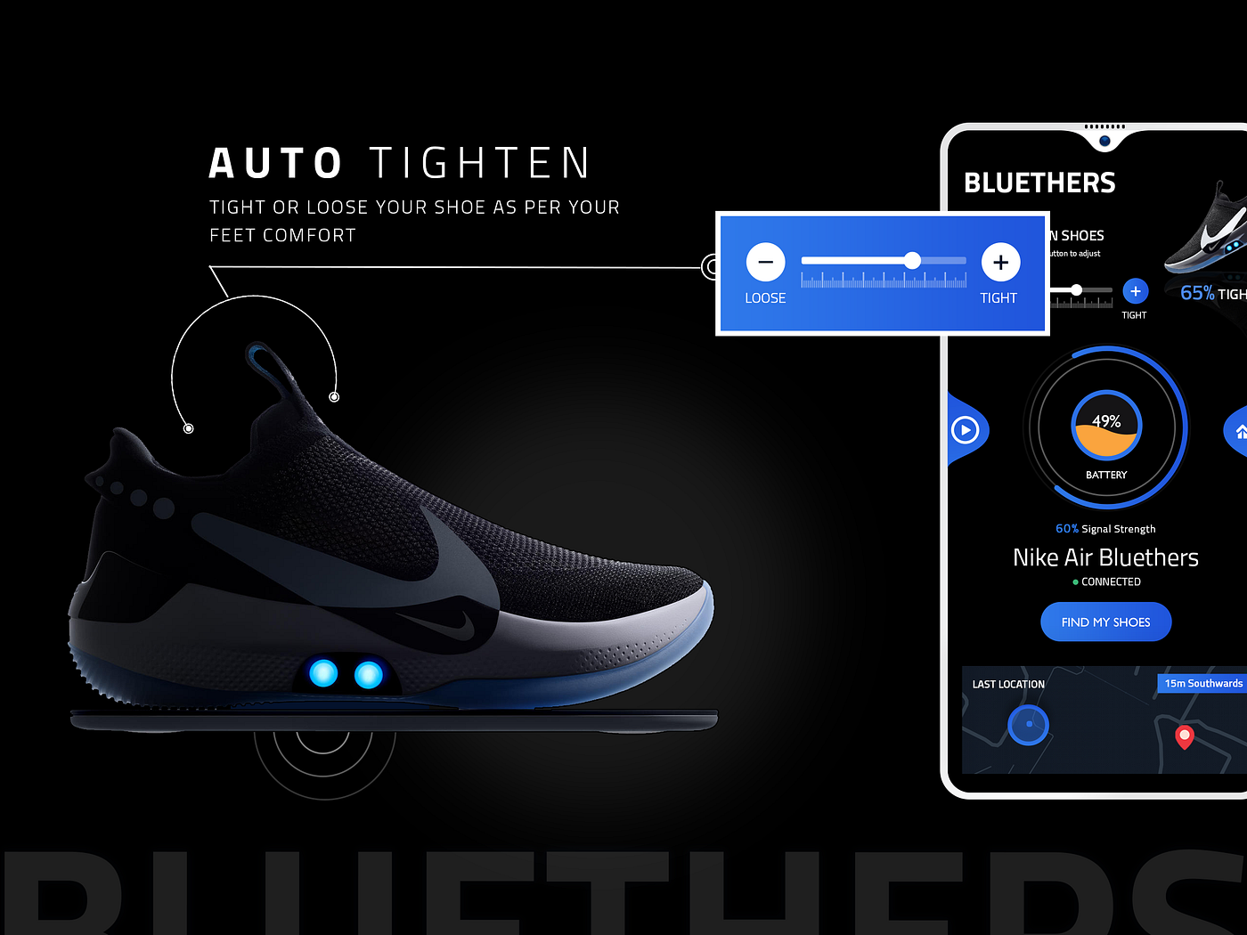 A Mobile App Concept For Nike's Smart Shoes Adapt BB — Bluethers | by Atman  Rathod | HackerNoon.com | Medium