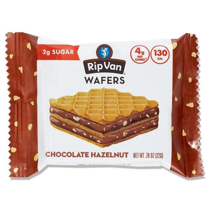 best keto snacks Chocolate Hazelnut Wafers with 2g net carbs