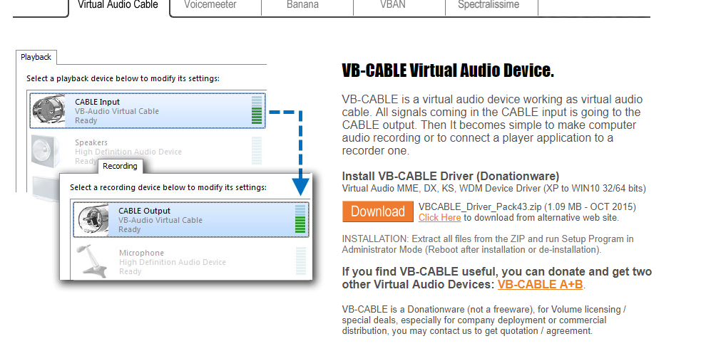 Vb cable obs to zoom