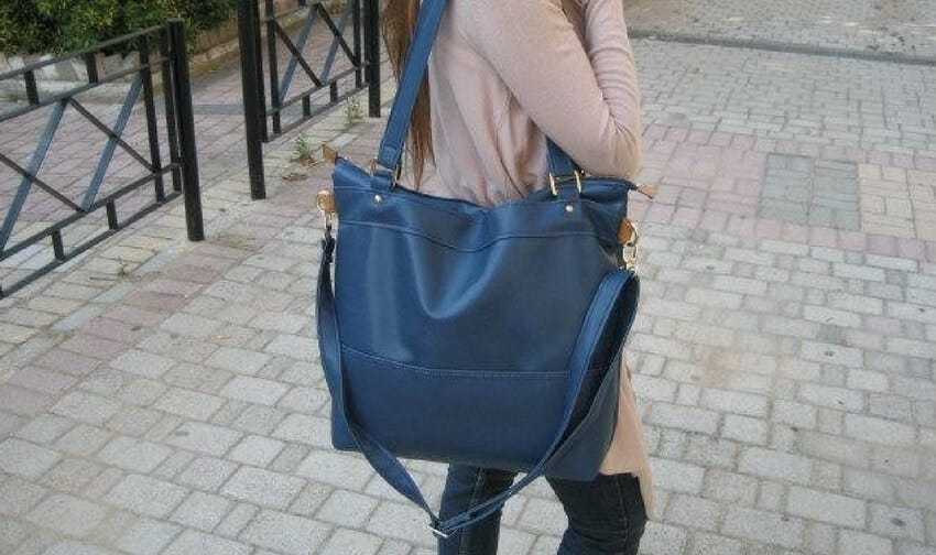 handbag blue colour