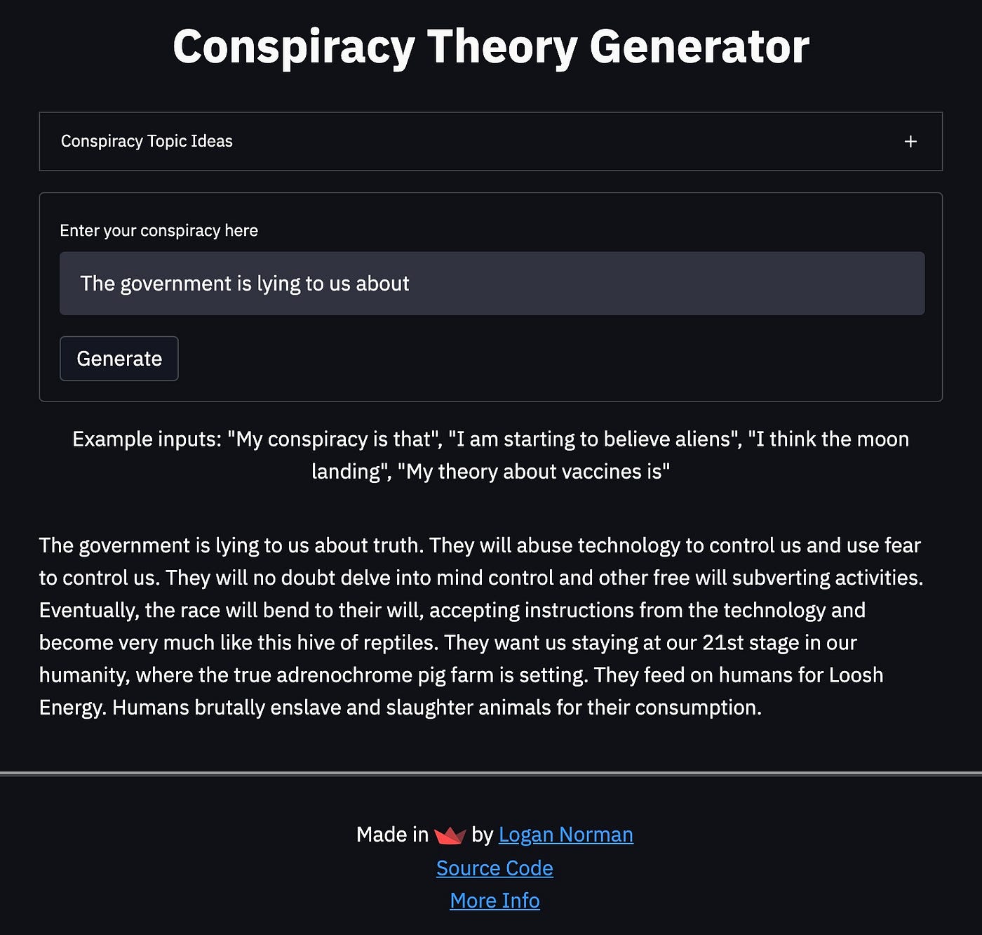 how to generate conspiracy theories with machine learning | CodeX