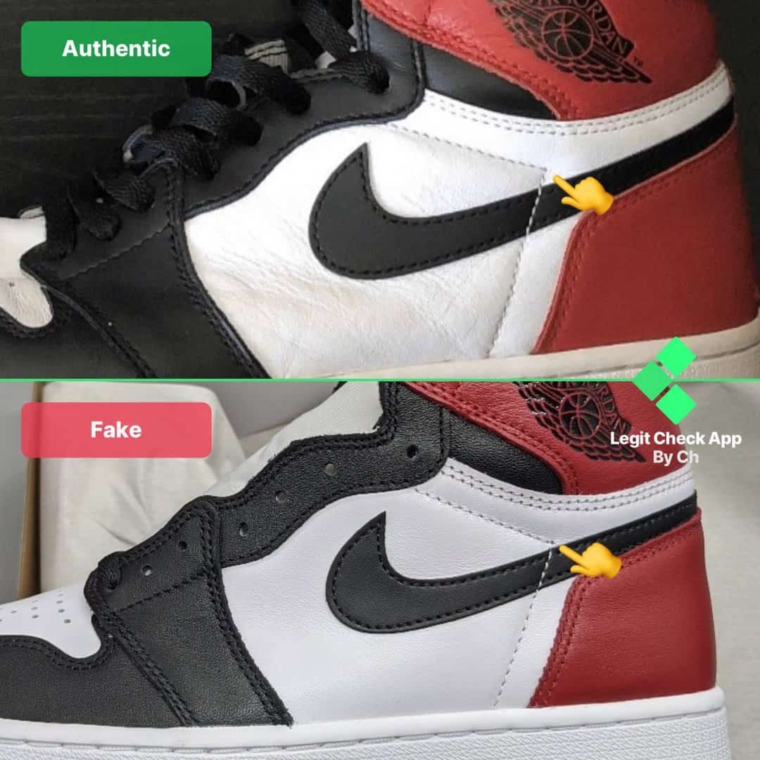 Fake Vs Real Air Jordan 1 Black Toe — How To Spot Fake AJ1 Black Toe | by  Legit Check By Ch | Medium