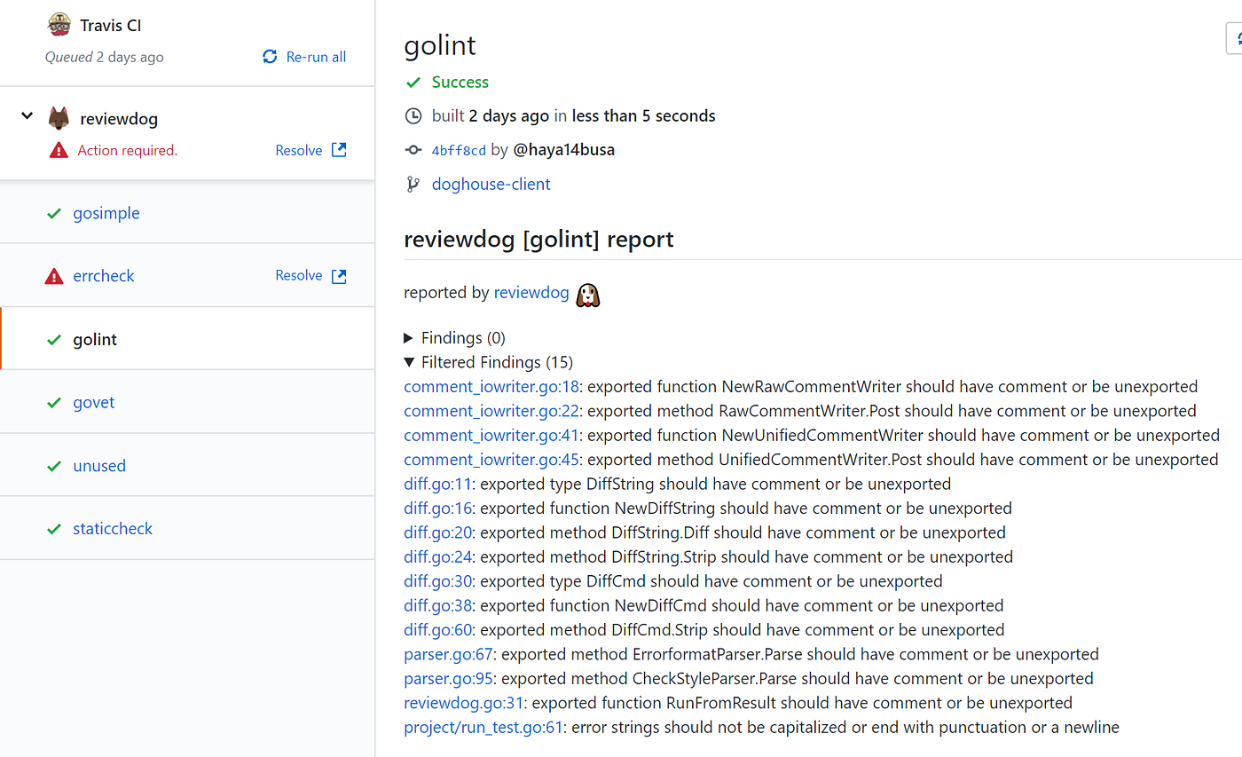 reviewdog ♡ GitHub Check — improved automated review experience | by ...