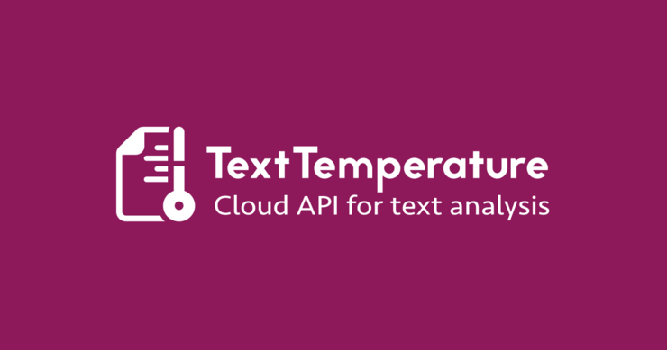 Texttemperature cloud api for text analysis.fb.en