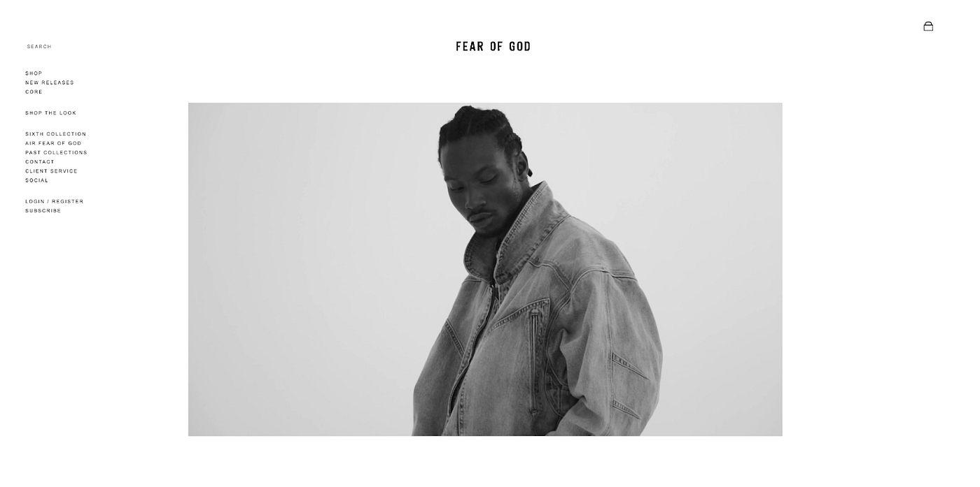 Fear of God website design