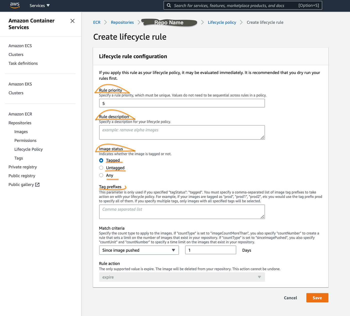How to create AWS ECR Lifecycle Policies by hodan AWS Tip