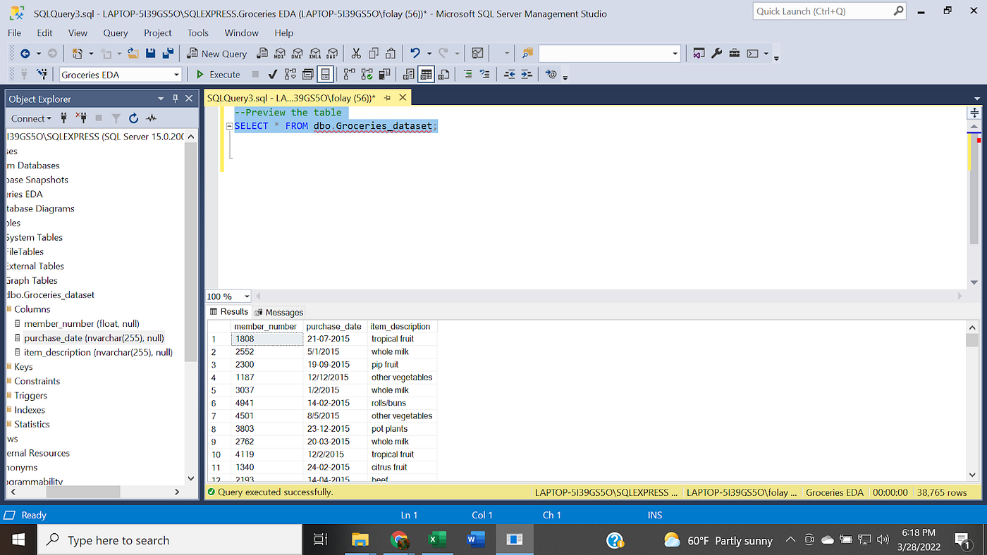 SQL Exploratory Data Analysis of a Grocery Dataset | by Folayan ...