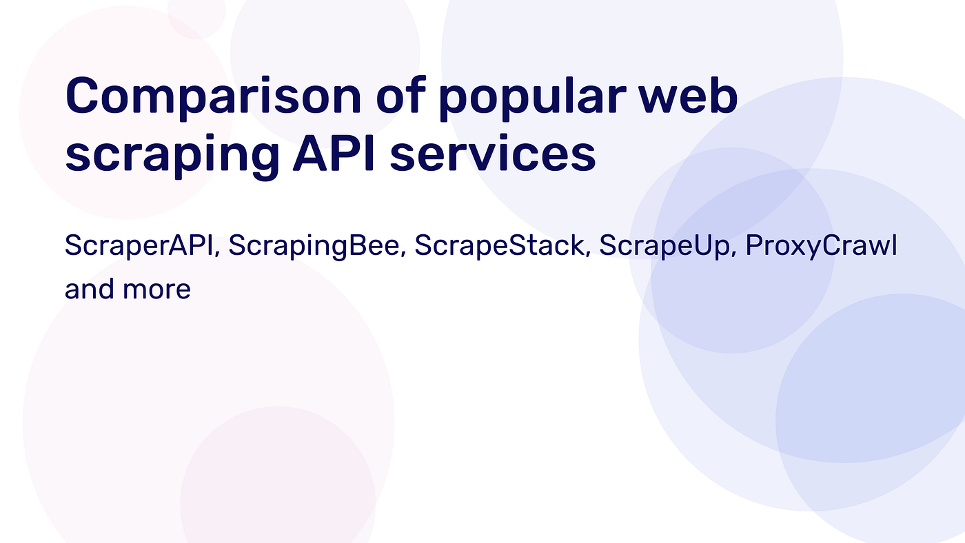 Comparison of popular web scraping API services | by Abu Taher | Medium