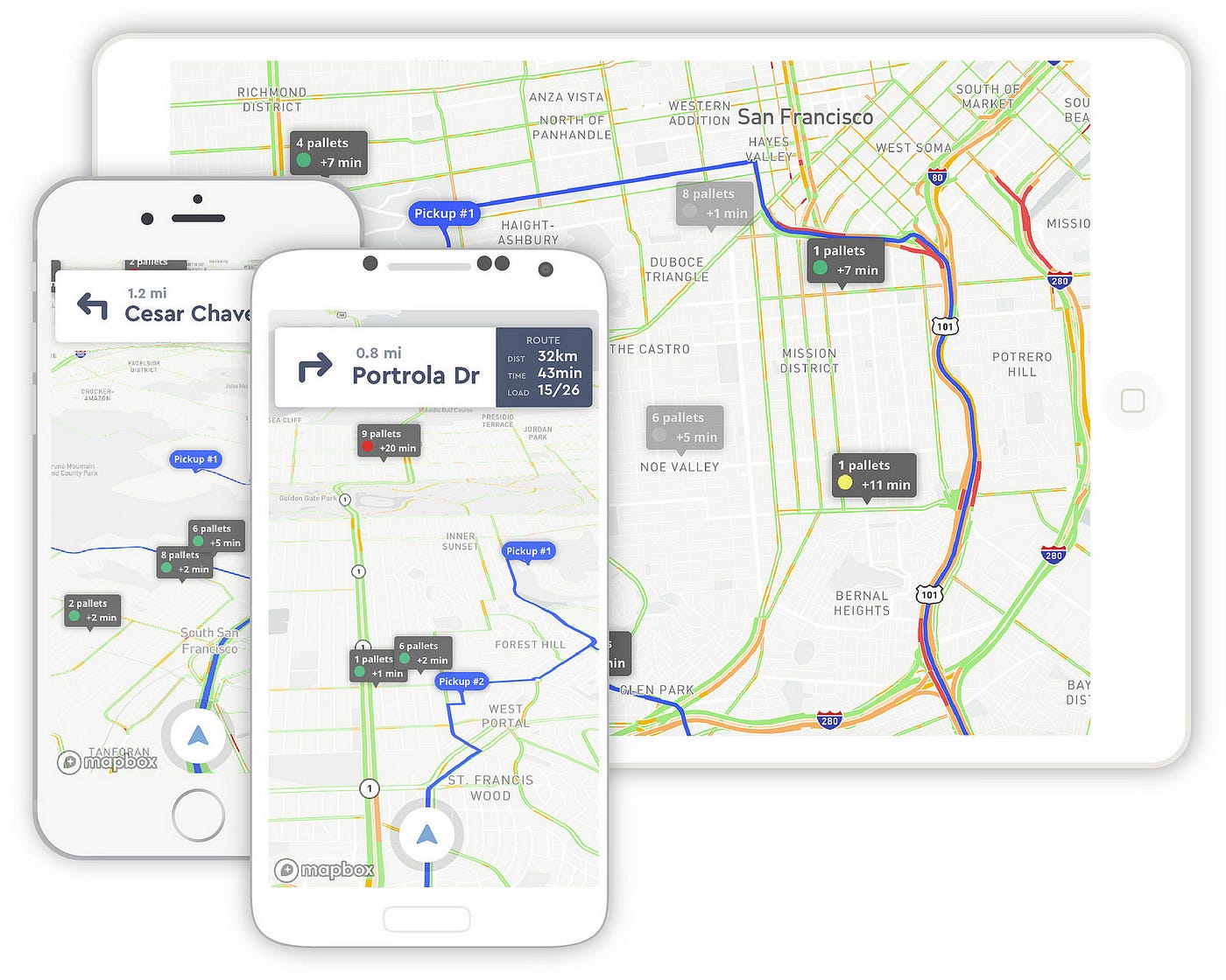 Interactive route planner for fleet management | by Mapbox | maps for  developers